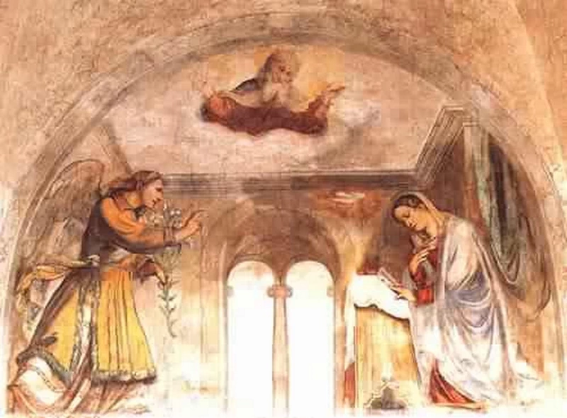 Il Romanino-223-Annunciazione , nella chiesa dell'Annunciata del convento dei frati Serviti a Rovato (BS)